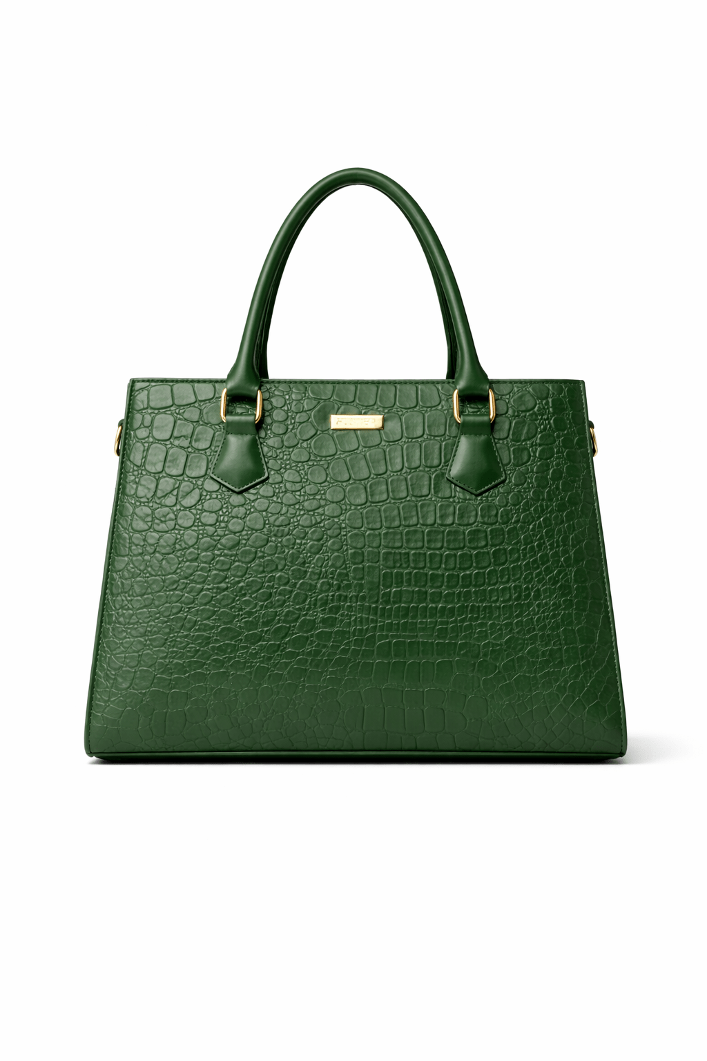 Green Croc pattern tote