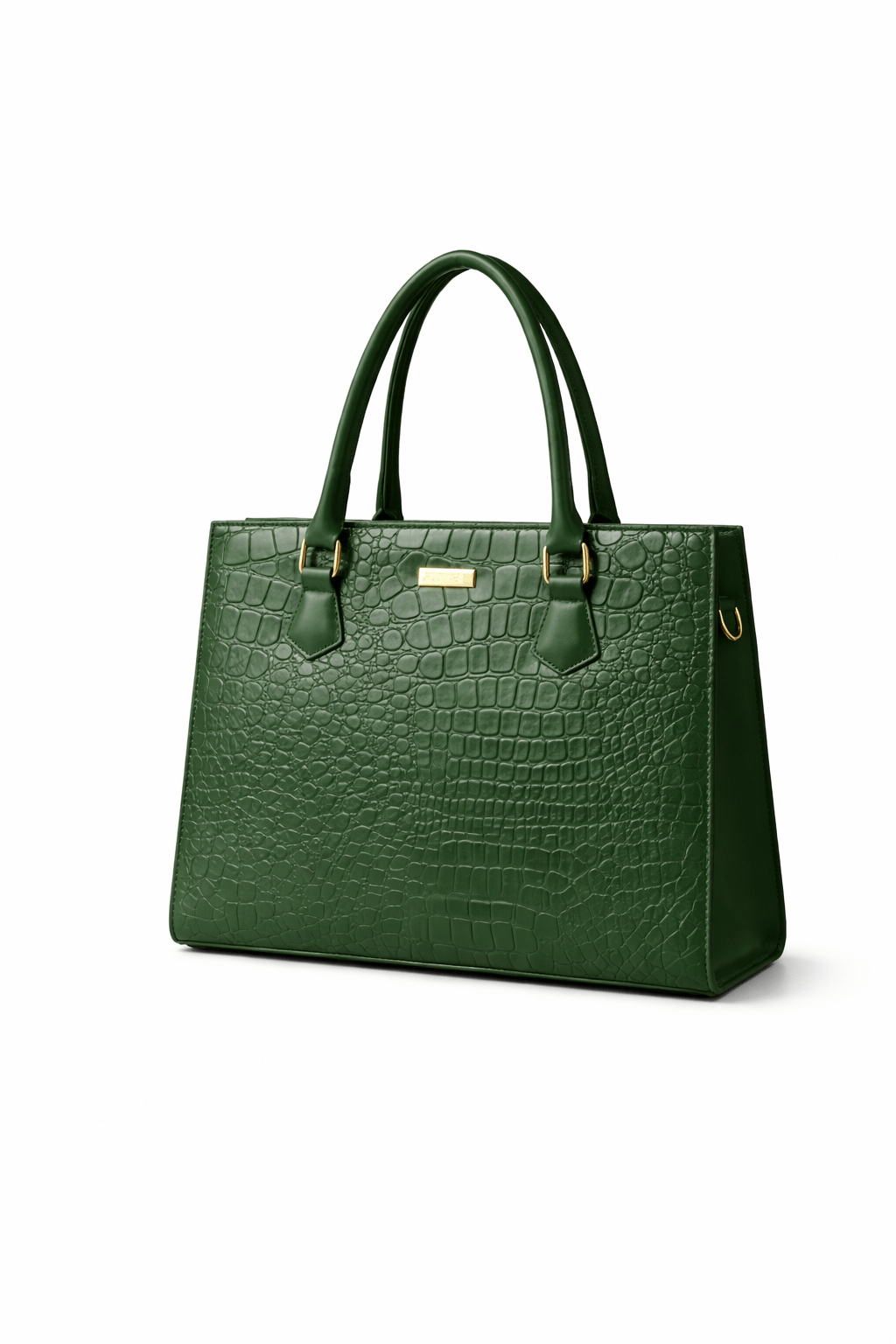 Green Croc pattern tote