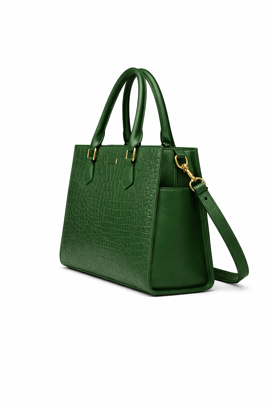 Green Croc pattern tote